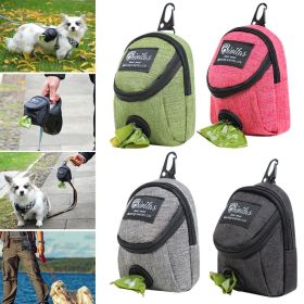 Pet Dog treat pouch Portable Multifunction Dog training bag Outdoor Travel Dog Poop Bag Dispenser Durable Pet accessories (Color: black)