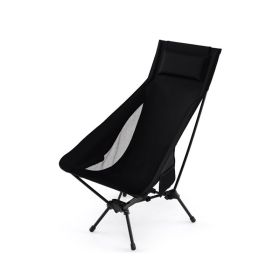 Portable Camping Chair with Compact Carrying Bag for Hiking & Trip (Color: black, Type: Camping Chairs)